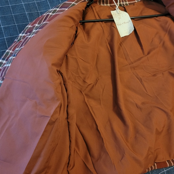 Hem & Thread Rust Plaid Jacket - Picture 9 of 9